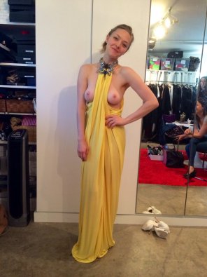 amateur pic Dress Clothing Shoulder Yellow Gown 
