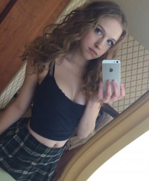 Plaid Skirt Black Top