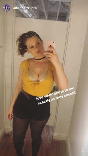 amateur pic Tits too big for your top? Might as well brag to 11k insta followers.