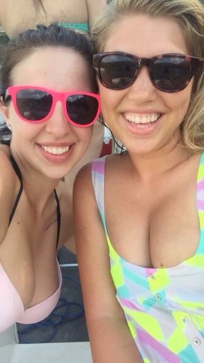 Friends with cleavage