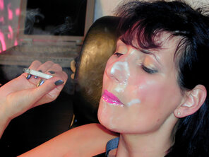 amateur pic Mature-Milf-Gabrielle-Hannah-Smoking-anal-in-Harness-(77)