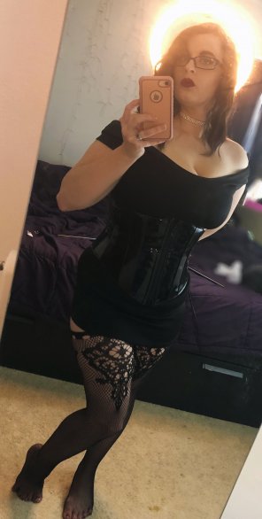 amateur photo Sometimes the day calls for fishnets and a corset