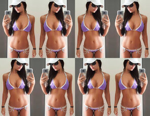 amateur photo Sarah Purple Tight Bikini 05