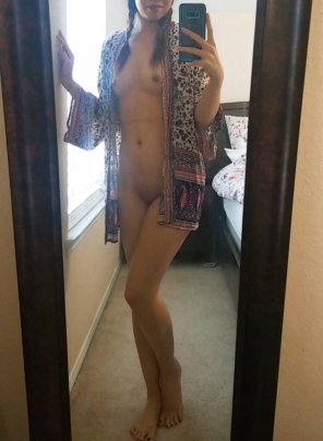 amateur pic Getting ready this morning. Do you like my outfit ðŸ˜?