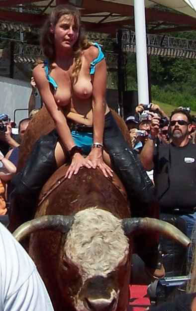 Naked Bull Riding