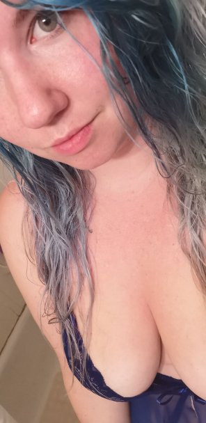 New things always feel better against your skin after a shower ðŸ’™ðŸ’œðŸ˜