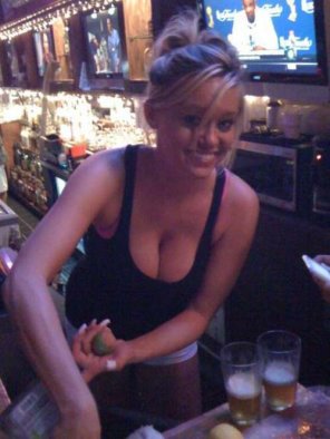 She can tend my bar