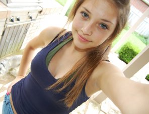 Tank top selfie