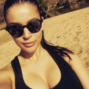 PictureSunglasses and cleavage