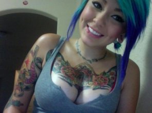 amateur pic Blue hair