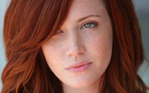 Freckles, hair, and eyes. The fundamentals for a beautiful redhead!