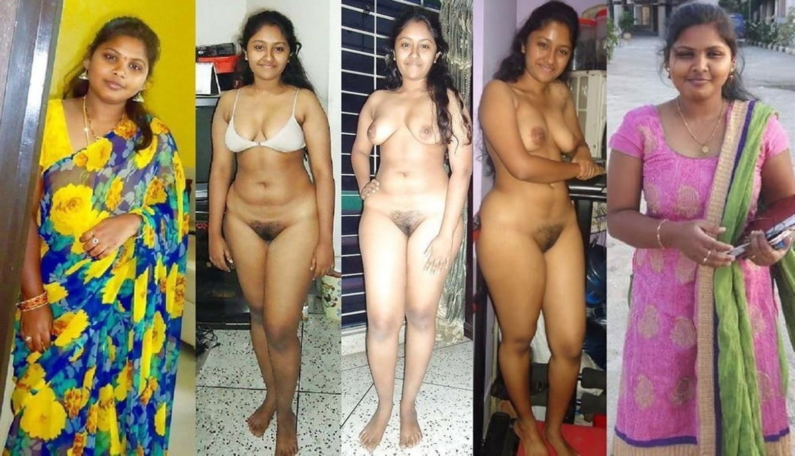 Indian aunty dressed undressed