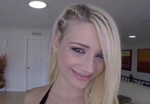 Aubrey Gold - Cute blonde sucks and swallows