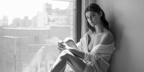 Lauren Layne by the window