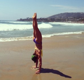 Beach handstand