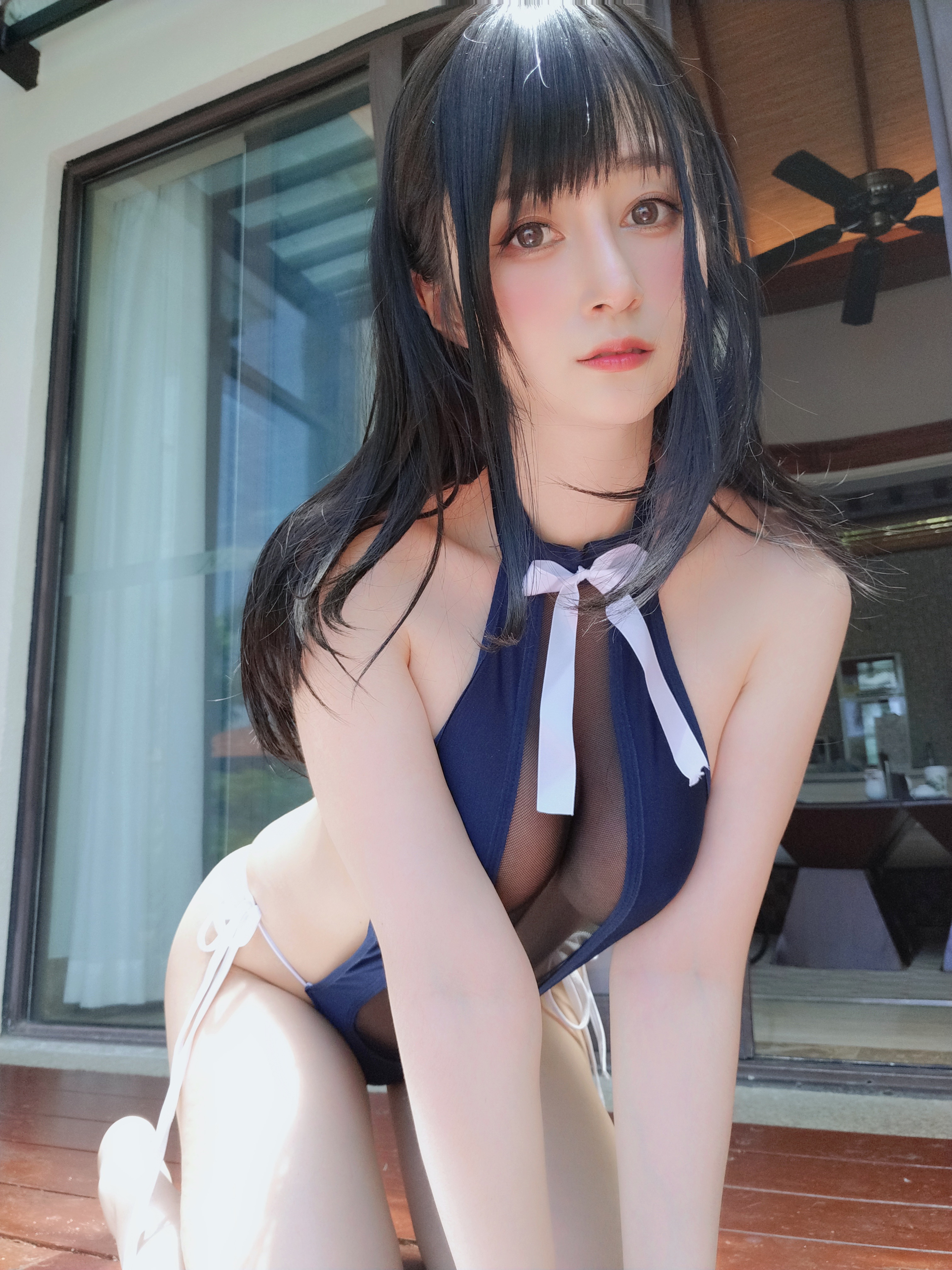 amateur photo Baiyin811 (白银81) - Dark Blue Bikini (1)