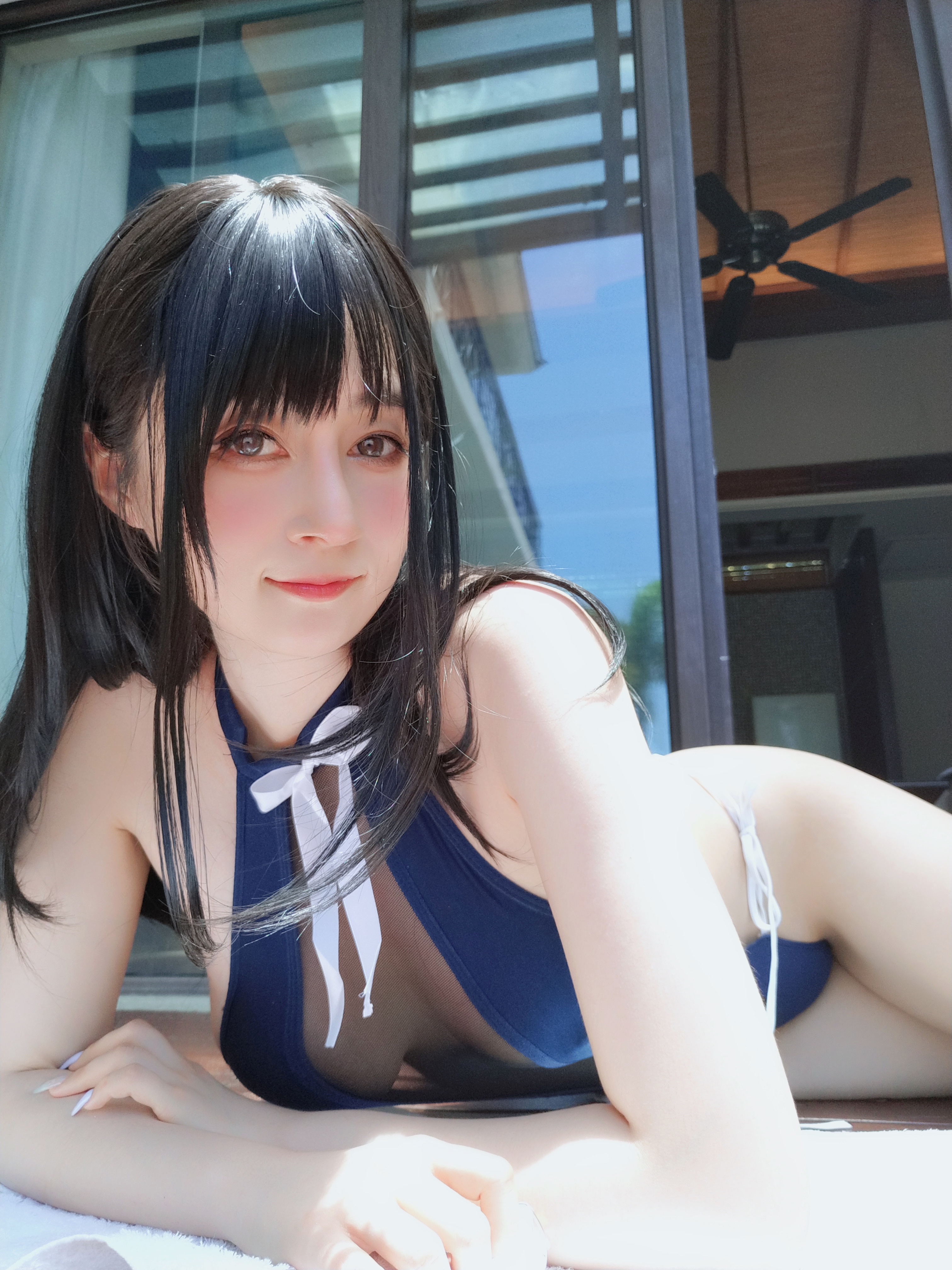 amateur photo Baiyin811 (白银81) - Dark Blue Bikini (11)