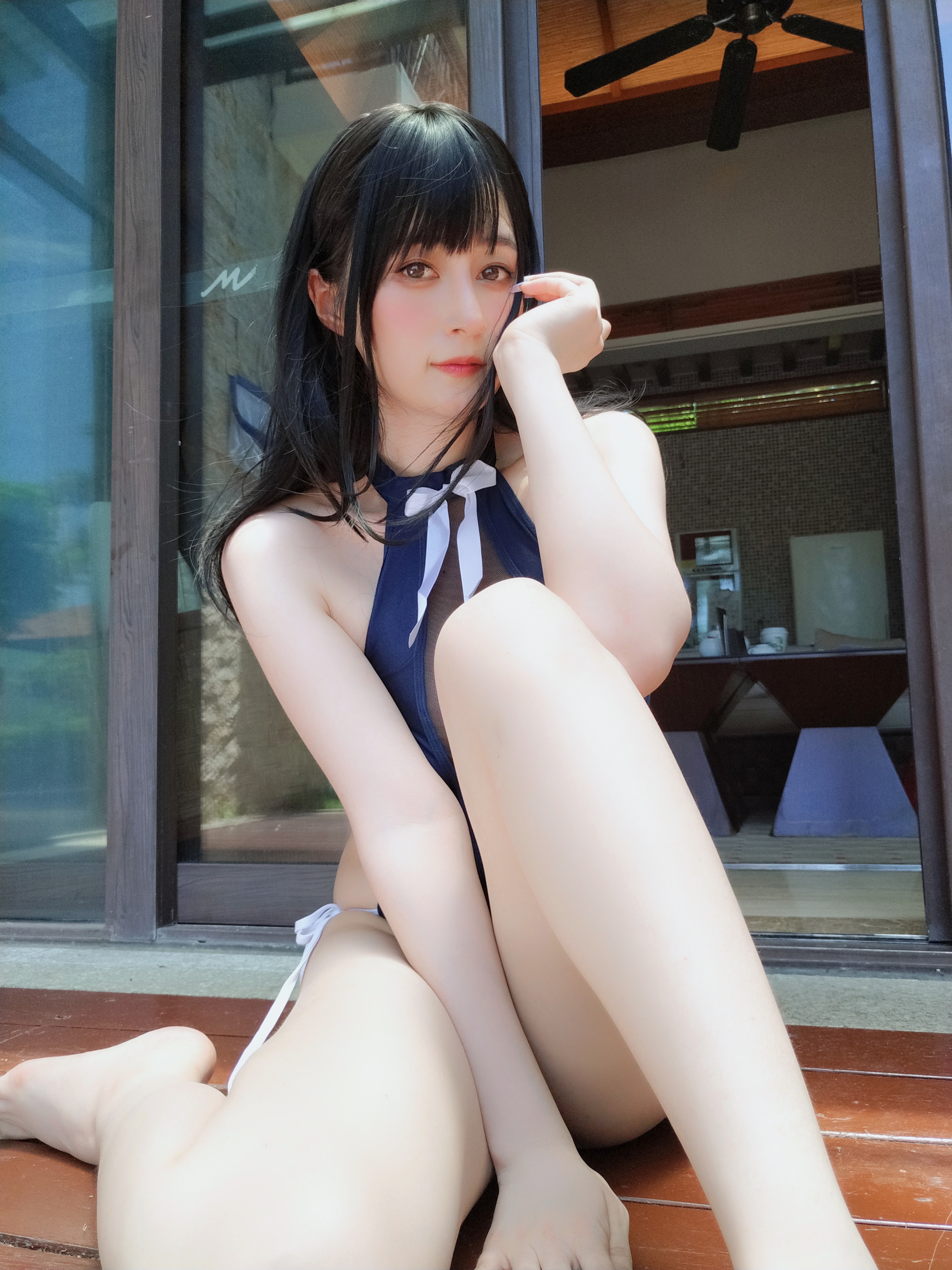 amateur photo Baiyin811 (白银81) - Dark Blue Bikini (36)