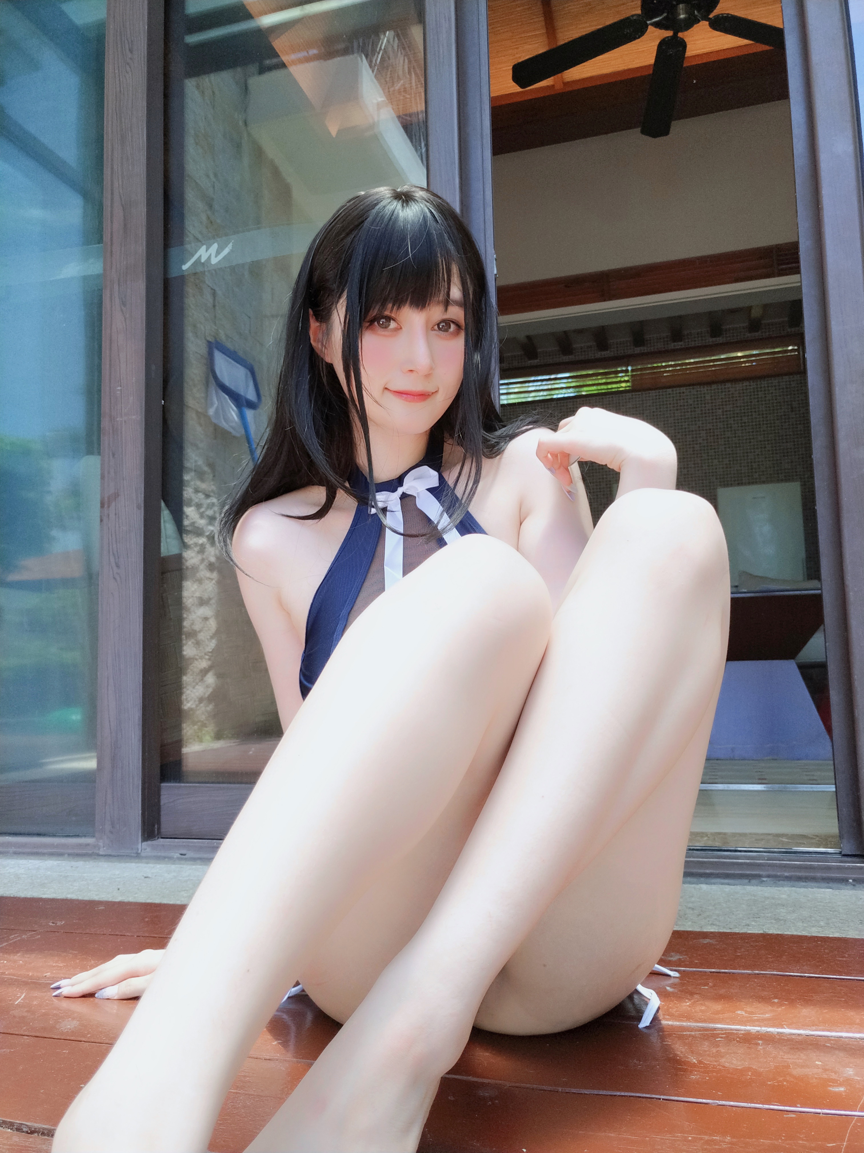 amateur photo Baiyin811 (白银81) - Dark Blue Bikini (39)