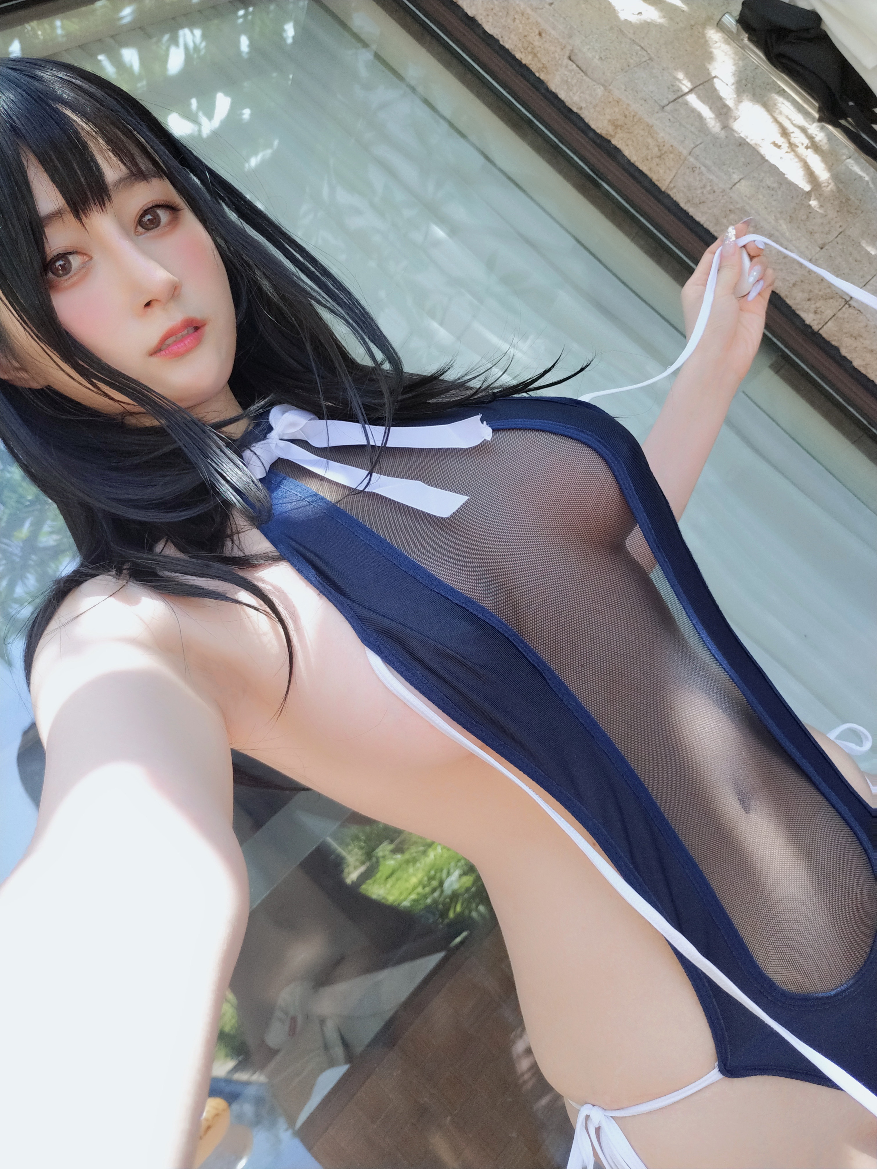 amateur photo Baiyin811 (白银81) - Dark Blue Bikini (84)