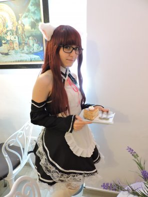 Yafira Cosplay as neko maid