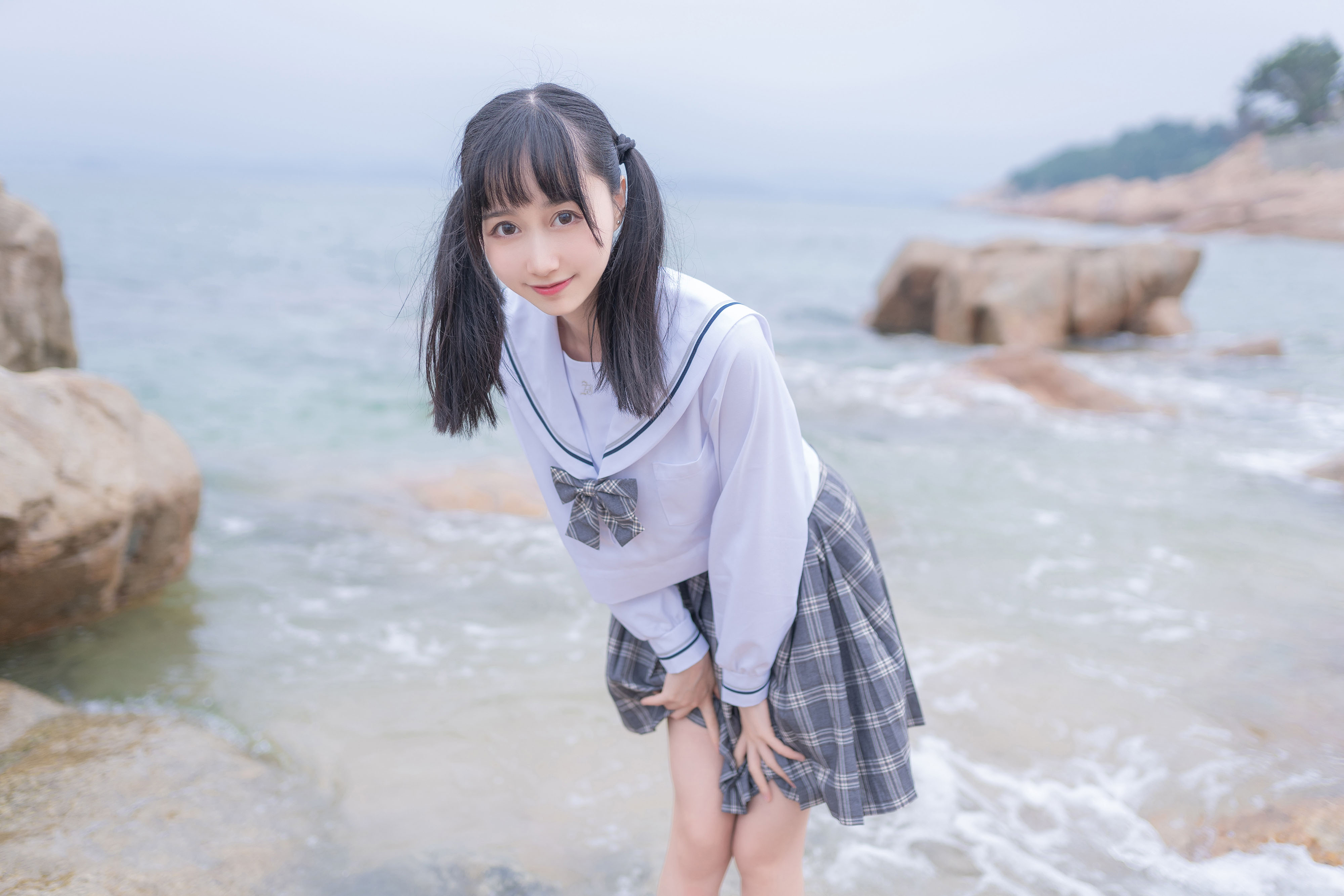 amateur photo KimemeOwO (木绵绵OwO) No. 10 - 海边JK (8)