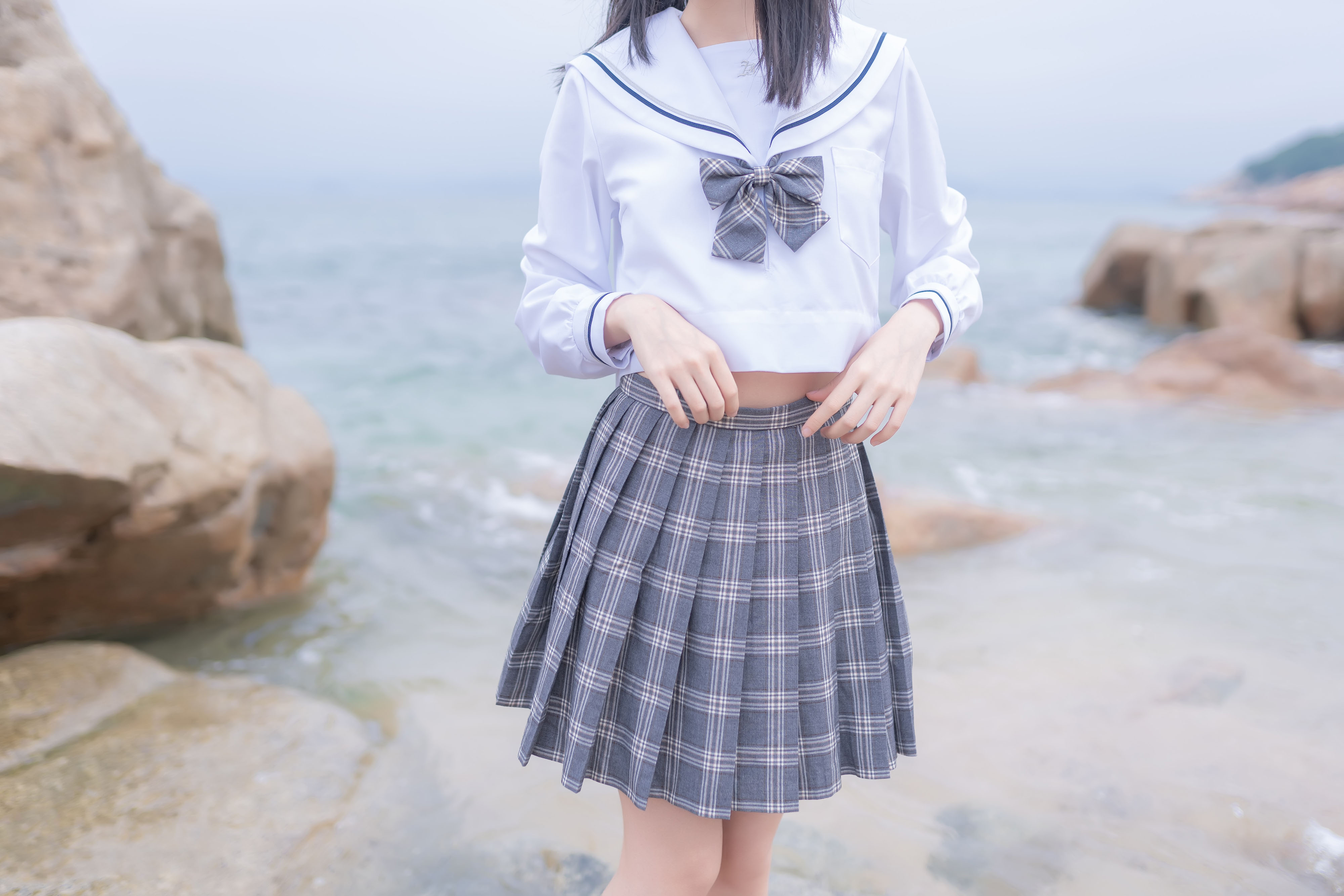 amateur photo KimemeOwO (木绵绵OwO) No. 10 - 海边JK (10)