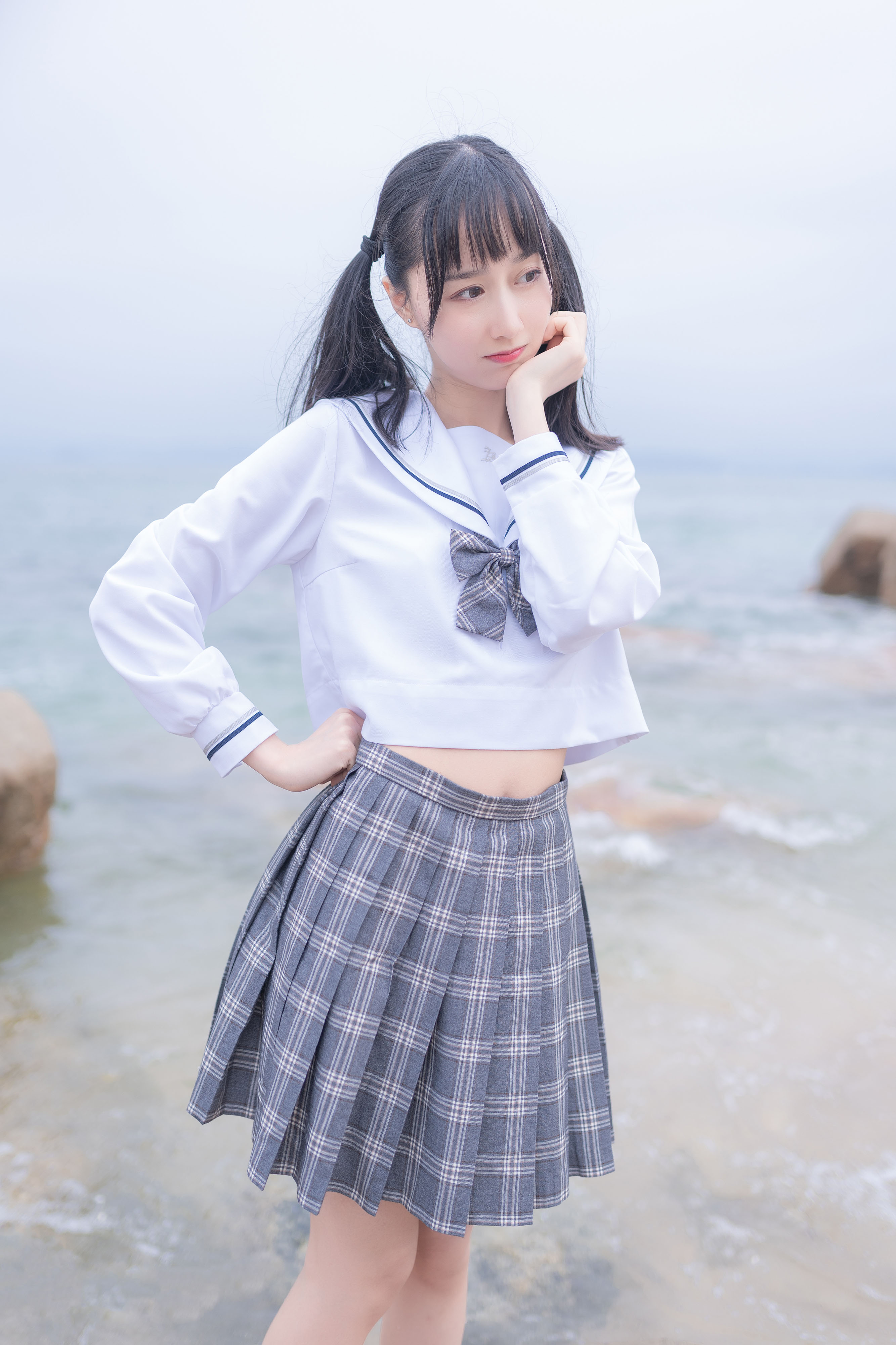 amateur photo KimemeOwO (木绵绵OwO) No. 10 - 海边JK (11)