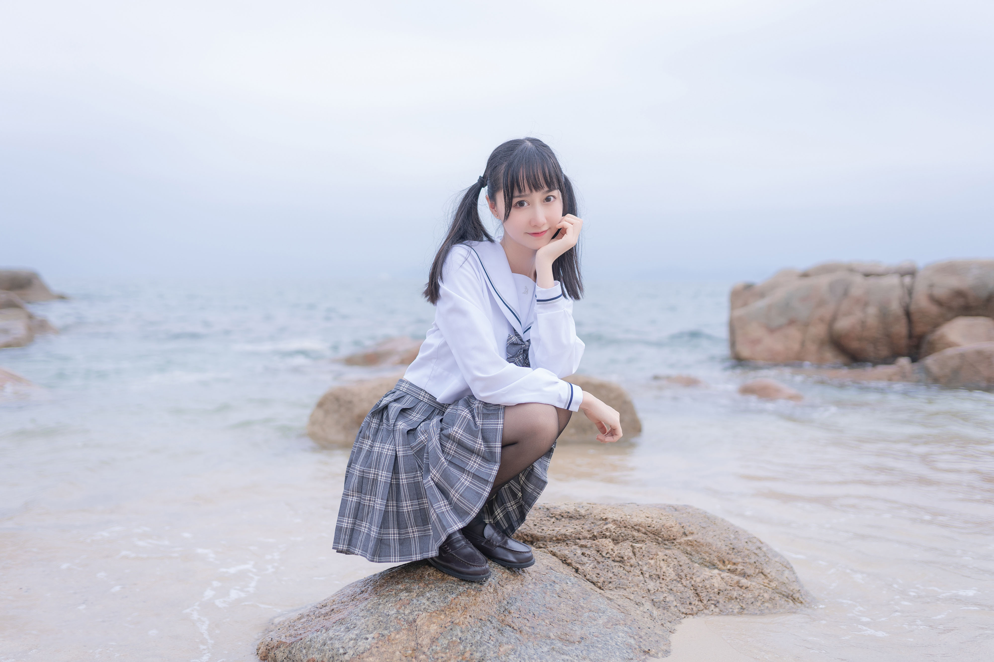 amateur photo KimemeOwO (木绵绵OwO) No. 10 - 海边JK (20)