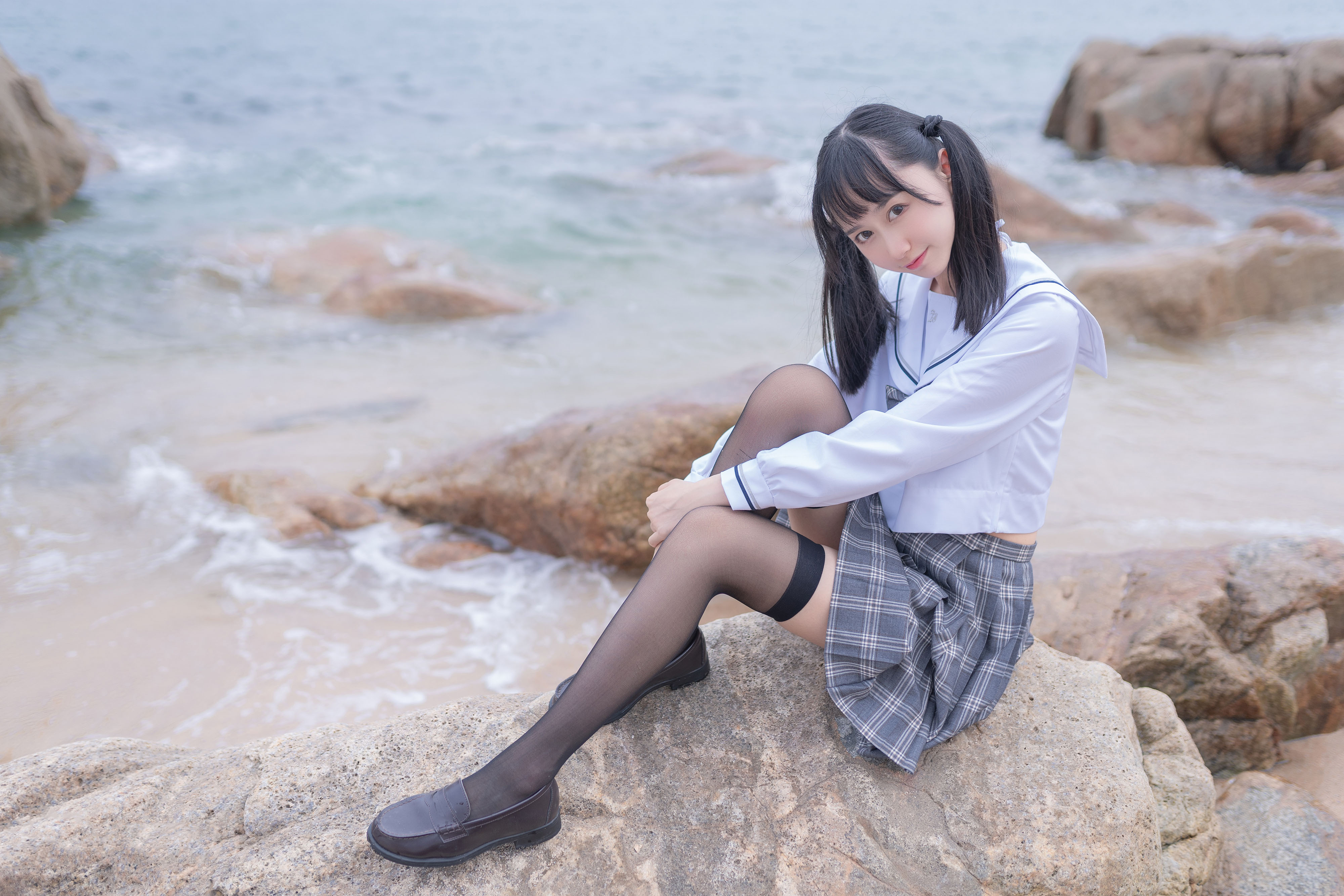 amateur photo KimemeOwO (木绵绵OwO) No. 10 - 海边JK (25)