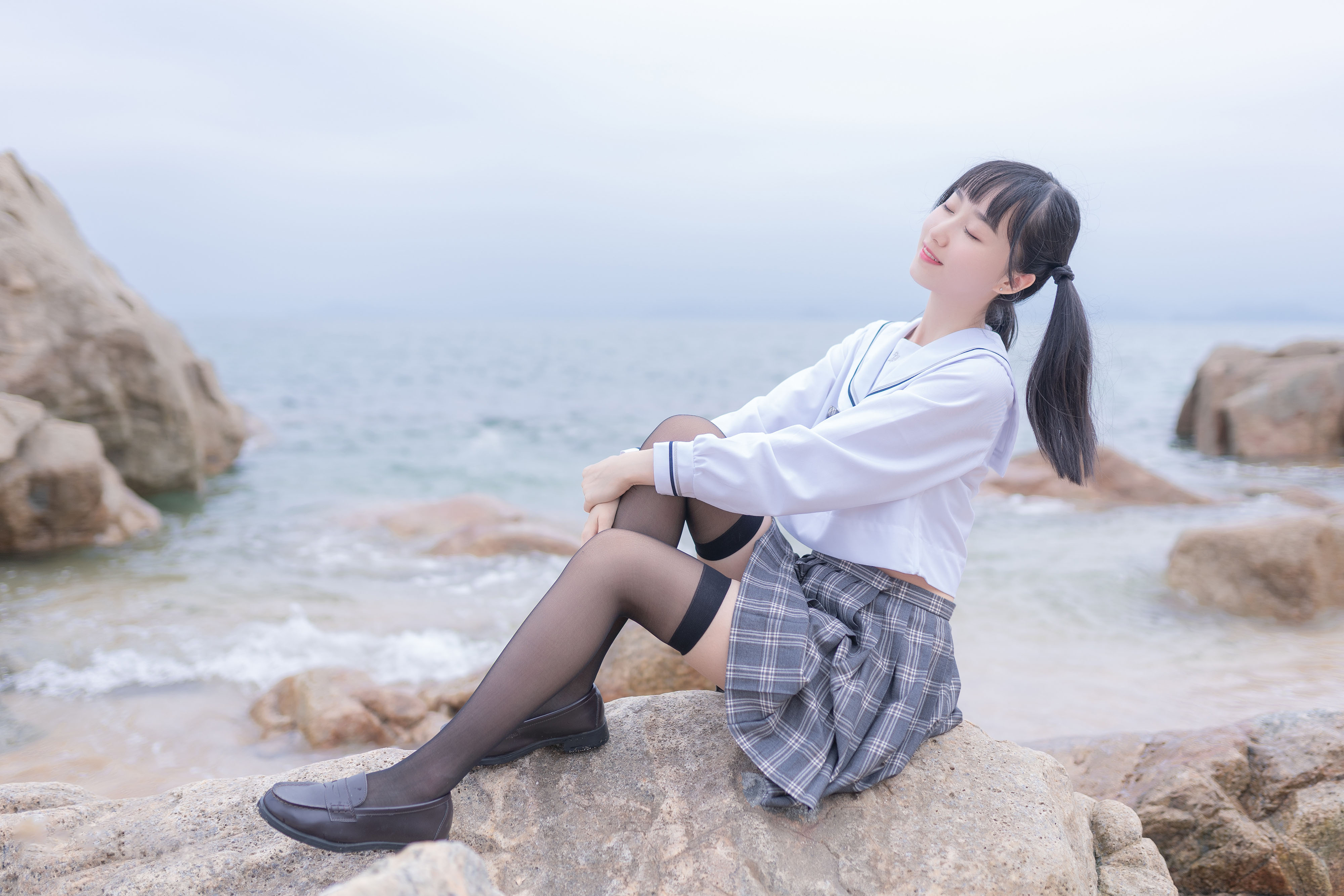 amateur photo KimemeOwO (木绵绵OwO) No. 10 - 海边JK (26)