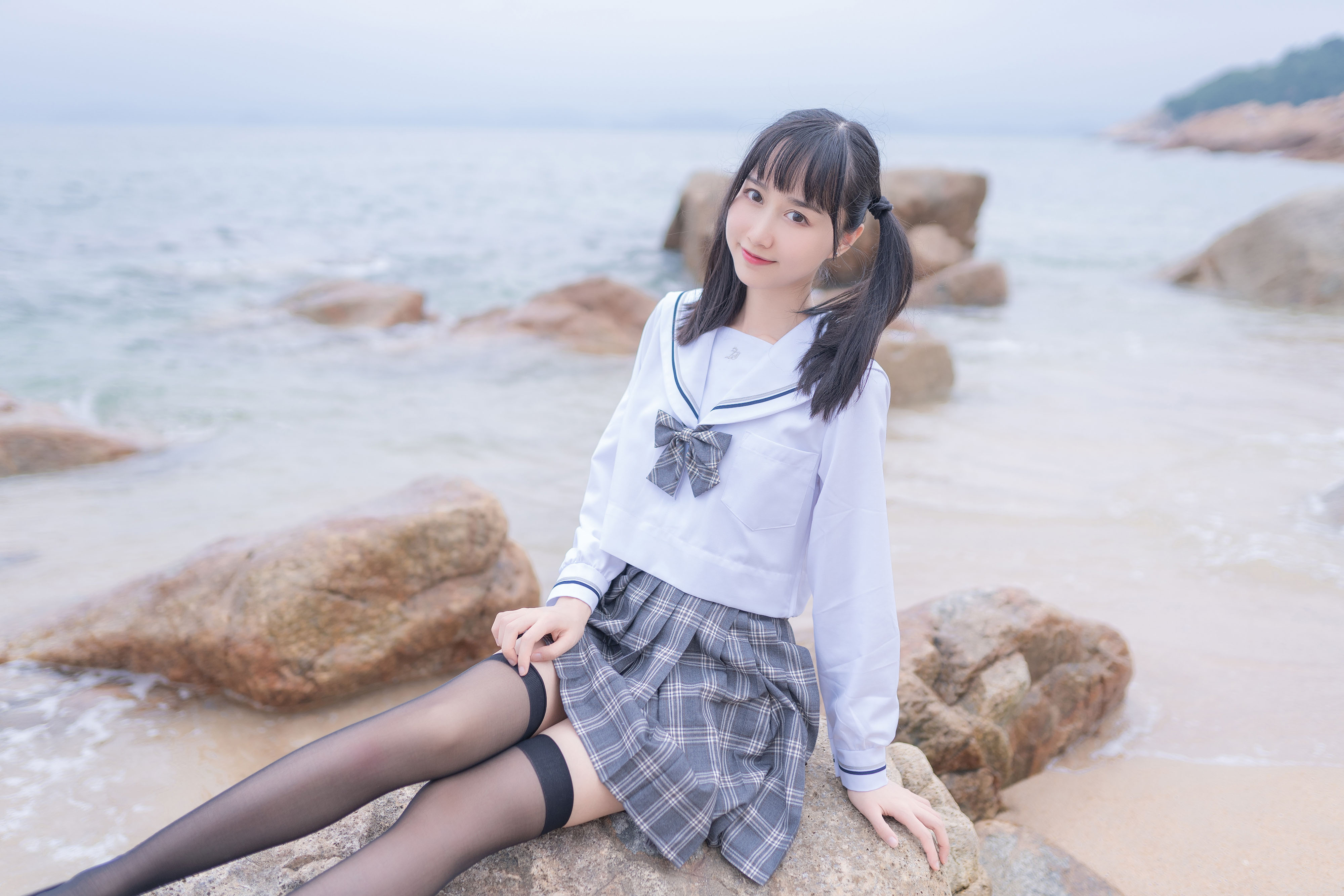 amateur photo KimemeOwO (木绵绵OwO) No. 10 - 海边JK (29)