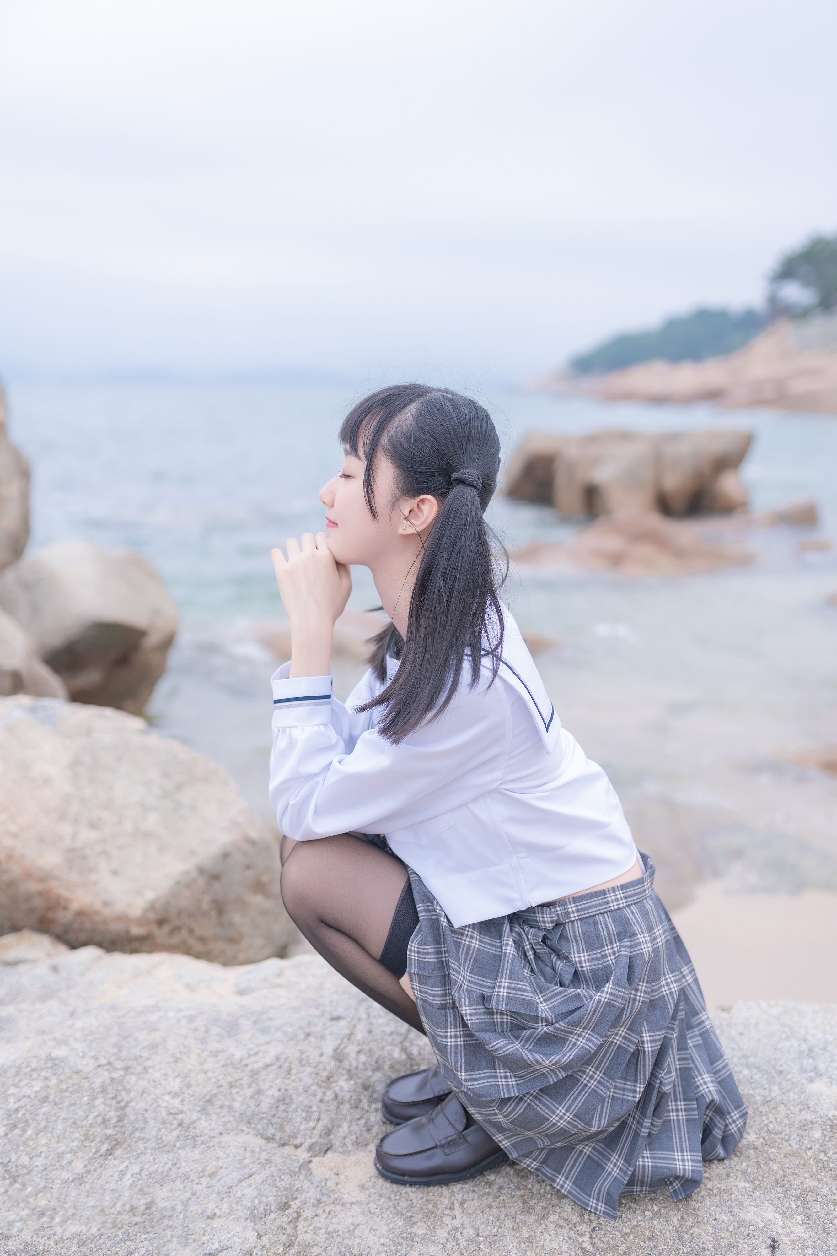 amateur photo KimemeOwO (木绵绵OwO) No. 10 - 海边JK (33)