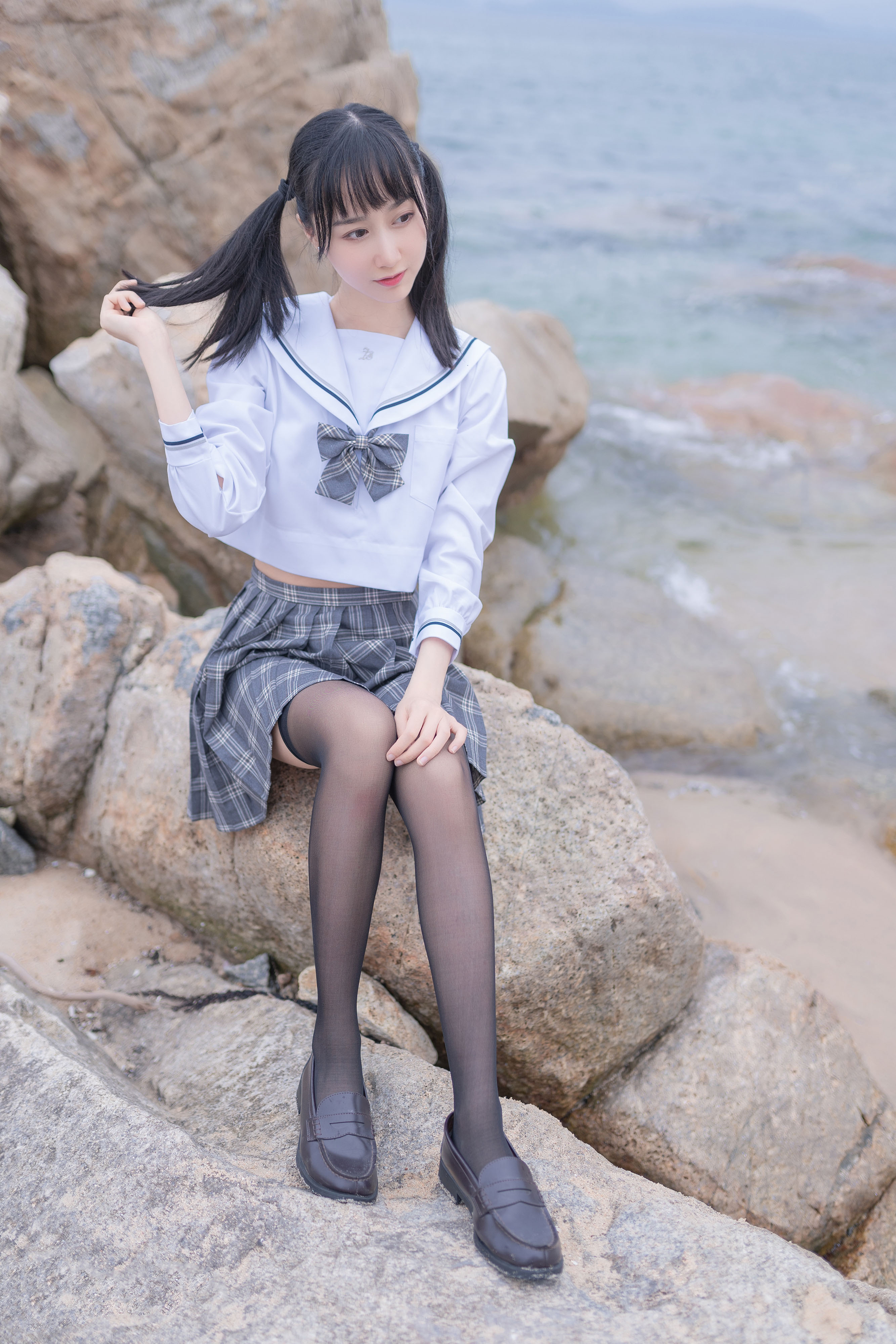 amateur photo KimemeOwO (木绵绵OwO) No. 10 - 海边JK (38)