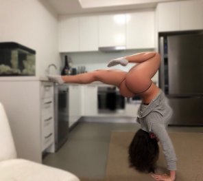 We can see what gives her balance...