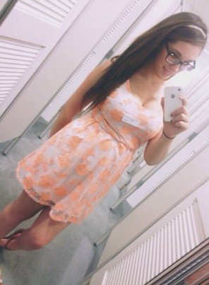 Floral dress with glasses
