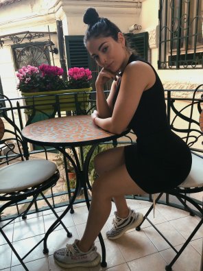 Thicc in black dress