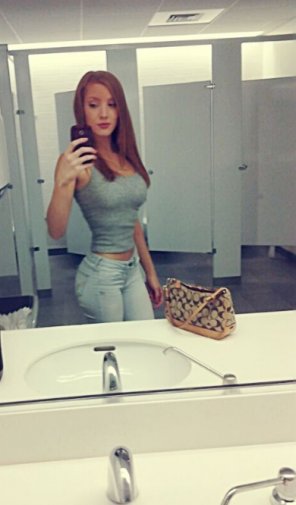 public washroom self shot - sfw