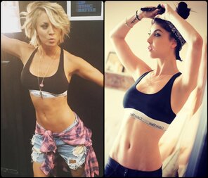 Kaley Cuoco and her sister - Briana, keeping it fit, in the same sports bra