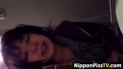 Cute Japanese Pissing On The Floor And Afterward Tidying Up