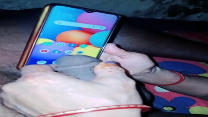 Jesmin Requel Using Mobile With My Big Black Penis