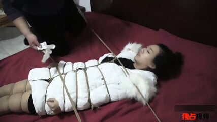 Chinese Chick Gagged And Mummified