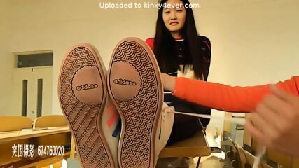 Two Chinese Students Get Their Feet Tickled