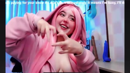 Pink Hair Teen Webcam Tease