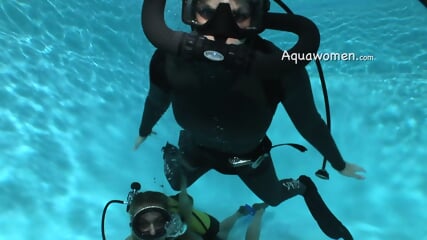 Rubber Scuba Mermaid Playing Underwater