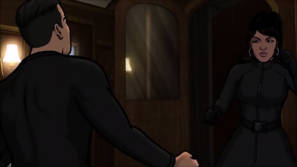 Archer Train Ebony GROIN KNEE Ballbusting Kick LANA KANE - Annie Archer