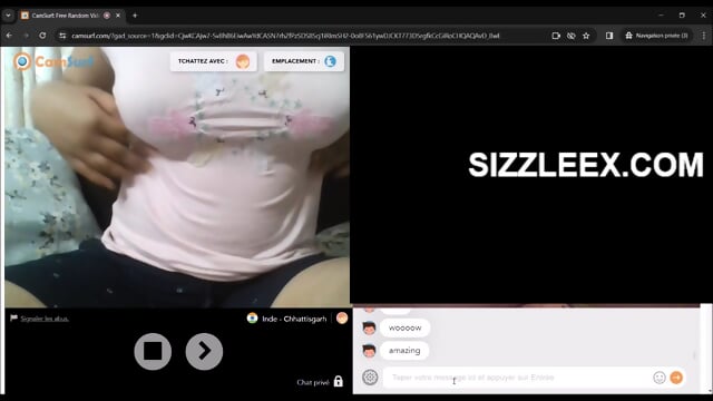 Omegle Indian big tits teen spreads her asshole