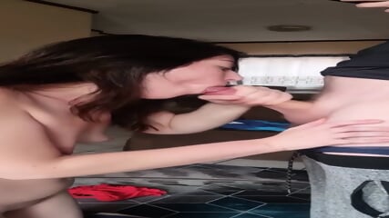 Brunette ELLE Glasses BLOWJOB FINISH Cumshot At 4.10, South Africa - Home Made Honey