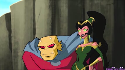 Witch Morgana BATMAN BALLBUSTING Anime Kick In The Balls - Morgana Dark