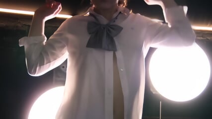 Sexy And Lewd Oily Strip School Girl Dance(upscaled)